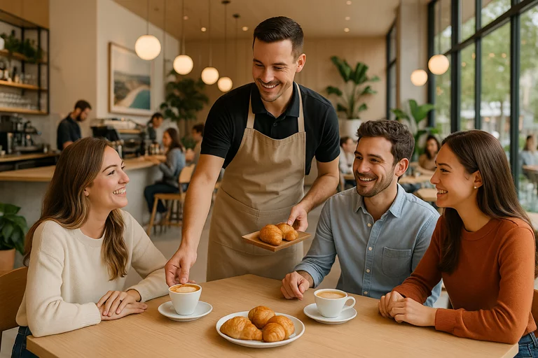Personas disfrutando café en Salou